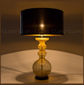 Настольная лампа 1 рожковая  Cloyd "TAMPLIERA" / выс. 72 см - латунь - янтарн. стекло / 347834