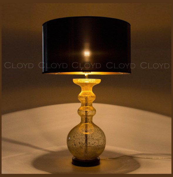 Настольная лампа 1 рожковая  Cloyd &quot;TAMPLIERA&quot; / выс. 72 см - латунь - янтарн. стекло / 347834