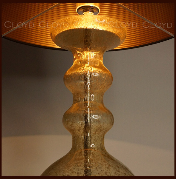 Настольная лампа 1 рожковая  Cloyd &quot;TAMPLIERA&quot; / выс. 72 см - латунь - янтарн. стекло / 347834