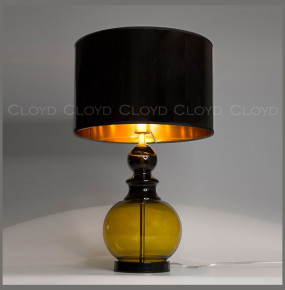 Настольная лампа 1 рожковая  Cloyd "PONTIFICA" / выс. 61 см - латунь - янтарное стекло / 346465