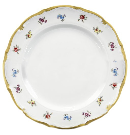 Набор тарелок 19 см 6 шт   Chodov &quot;Корона /Мелкие цветы /Матовое золото&quot; / 148364