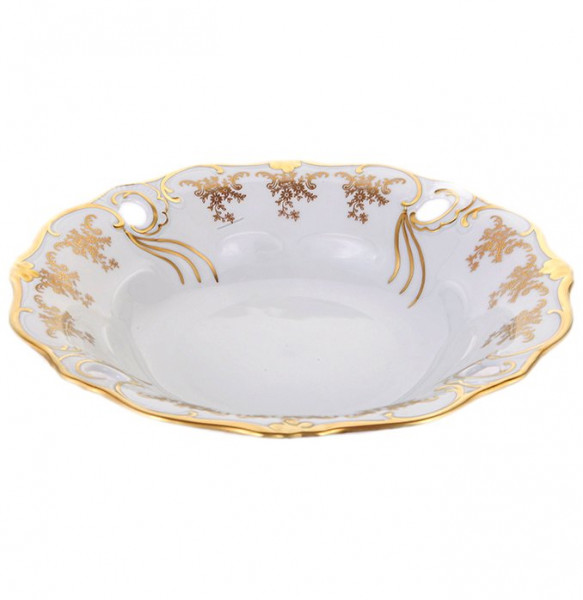 Блюдо 25 см круглое  Bavarian Porcelain &quot;Барокко /Матовое золото /202&quot; / 133768