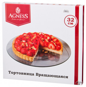 Блюдо 32 х 3 см вращающееся круглое  Agness "Винтаж /Розы" / 199885