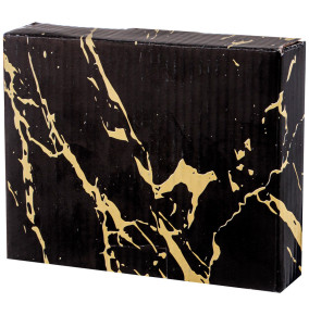 Подставка под ложку 15,5 х 11,7 х 2,6 см чёрная  LEFARD "Золотой мрамор" / 323069