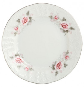 Набор тарелок 17 см 6 шт  Thun "Бернадотт /Серая роза /платина" / 006410