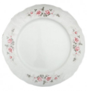 Набор тарелок 17 см 6 шт  Thun "Бернадотт /Серая роза /платина" / 006410