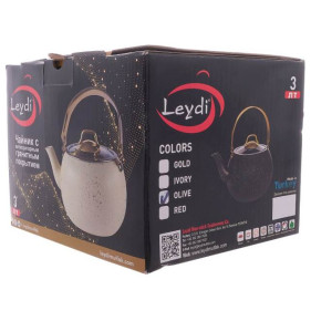 Чайник 3 л антипригарное покрытие оливковый  Repast "Leydi /Elite Royal Goldt"  / 312747