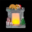 Фигурка 14 х 8 х 18 см  LEFARD &quot;Котёнок на камине&quot; с подсветкой / 271190