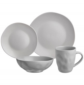 Набор посуды на 4 персоны 16 предметов светло-серый  Bronco "Shadow" / 288499