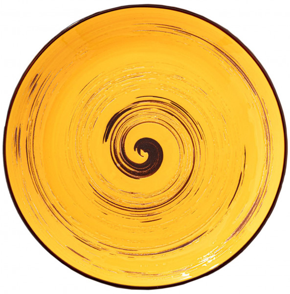 Тарелка 28 см жёлтая  Wilmax &quot;Spiral&quot; / 261602