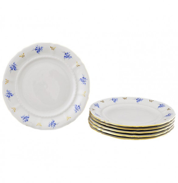 Набор тарелок 25 см 6 шт  Leander &quot;Соната /Голубой цветок&quot; / 158052