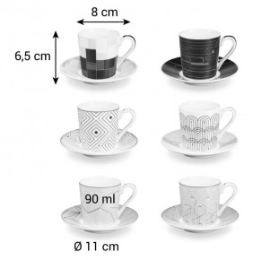 Набор кофейных пар 90 мл 6 шт для эспрессо  Tescoma "myCOFFEE /Infinity" / 288616