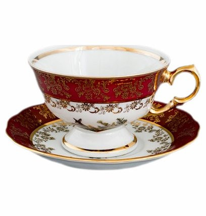 Набор кофейных пар 6 шт  Royal Czech Porcelain &quot;Аляска /Охота красная&quot; / 204008