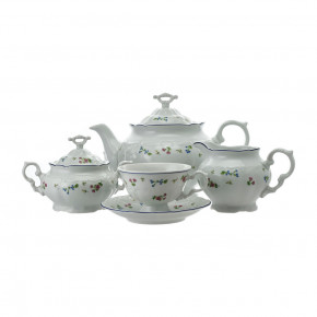 Чайный сервиз на 6 персон 15 предметов  Thun "Мария-Луиза /Мелкие цветы" / 269578