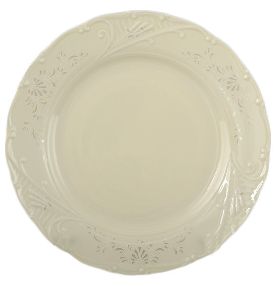 Набор тарелок 25 см 6 шт  Bohemia Porcelan Moritz Zdekauer 1810 s.r.o. &quot;Лиана /Платиновый узор /СК&quot; / 091916