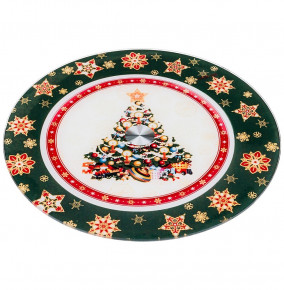 Блюдо 32 х 3 см вращающееся круглое  Agness "Рождественская коллекция" / 190190