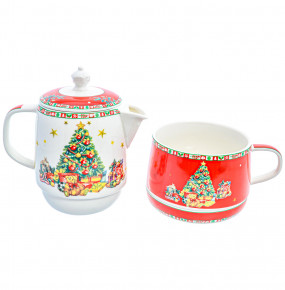 Чайный набор 2 предмета (заварочный чайник + кружка)  Royal Classics "Christmas time /Royal Classic" / 228173