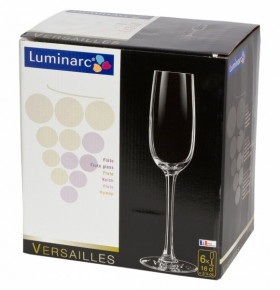 Бокалы для шампанского 160 мл 6 шт  LUMINARC "Версаль /Без декора" / 160599