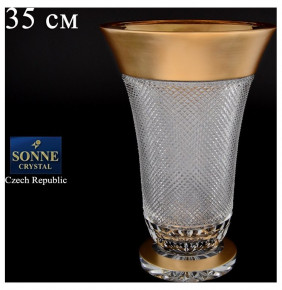 Ваза для цветов 35 см  Sonne Crystal "Хрусталь с золотом" / 067805