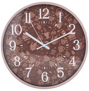 Часы настенные 30,5 см  LEFARD "Coffee time" /коричневые / 330144