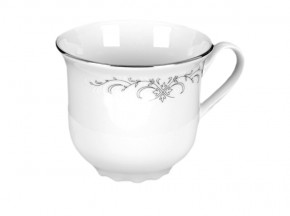 Кофейная чашка 135 мл 1 шт высокая  Thun "Констанция /Серый орнамент /отводка платина"  / 118010