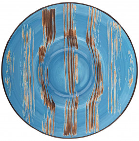 Тарелка 25,5 см глубокая голубая  Wilmax "Scratch" / 261500