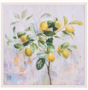 Панно-картина 50 х 50 см  ООО "Лэнд Арт" "Лимонное дерево" /рамка белая / 260010