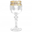 Бокалы для белого вина 170 мл 6 шт  Crystalite Bohemia &quot;Мирель /Золотые листики&quot; / 101191