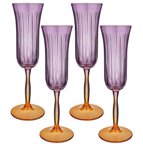 Бокалы для шампанского 175 мл 4 шт  Rakle "Sicilia violet" / 328634