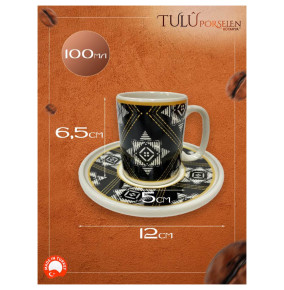 Набор кофейных пар 100 мл 6 шт  O.M.S. Collection "TULU" / 309561