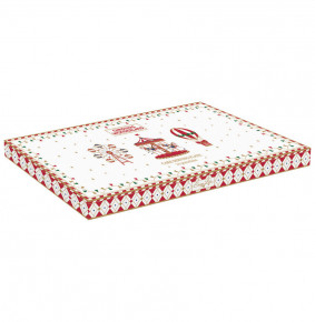 Блюдо 35 х 14,5 см прямоугольное  Easy Life "Рождественская карусель" (подарочная упаковка) / 305062