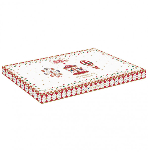 Блюдо 35 х 14,5 см прямоугольное  Easy Life &quot;Рождественская карусель&quot; (подарочная упаковка) / 305062