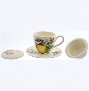Чайная пара 350 мл 1 шт с крышкой и ситечком  Artigianato Ceramico by Caroline "Artigianato ceramico /Лимоны" / 156799