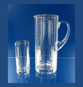 Набор для воды 7 предметов (кувшин 1,5 л + 6 стаканов)  Crystalex CZ s.r.o. "Отводка золото" / 005011