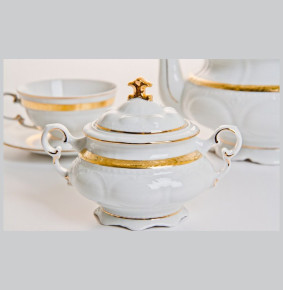 Чайный сервиз на 6 персон 15 предметов  Leander "Соната /Золотая лента /СК" / 085524