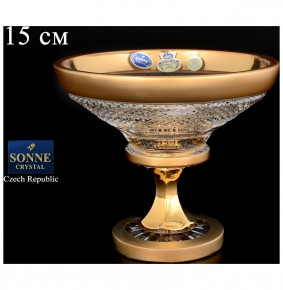 Вазочка 15 см н/н  Sonne Crystal "Хрусталь с золотом" / 067791