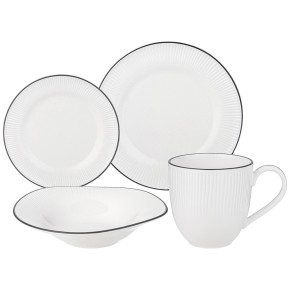 Набор посуды на 4 персоны 16 предметов белый  Bronco "Traditions" / 336800