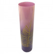 Ваза для цветов 24 см фиолетово-розовая  Crystalex CZ s.r.o. &quot;Листья пальмы&quot; / 278749