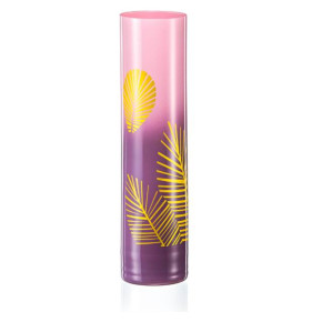 Ваза для цветов 24 см фиолетово-розовая  Crystalex CZ s.r.o. "Листья пальмы" / 278749