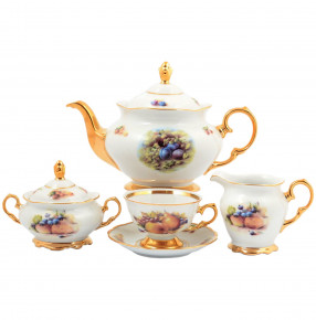 Чайный сервиз на 6 персон 17 предметов  Sterne porcelan "Аляска /Фрукты" / 128830
