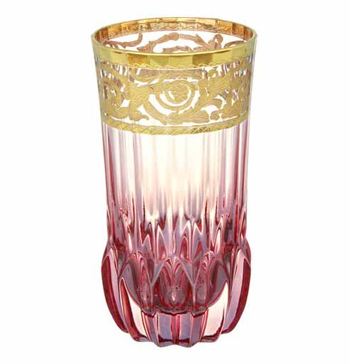 Стаканы для воды 400 мл 6 шт розовые  Art Design &quot;Адажио /Италия золото&quot; / 341579