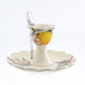 Подставка для яйца 9 см н/н с блюдцем  Artigianato Ceramico by Caroline "Artigianato ceramico /Лимоны" / 156795