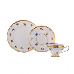 Набор чайный на 6 персон 18 предметов  Weimar Porzellan "Мелкие цветы /1016" (210 мл) / 080160