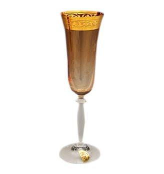 Бокалы для шампанского 180 мл 6 шт  Rona &quot;Миранда /Амбер с золотым орнаментом&quot; / 018458
