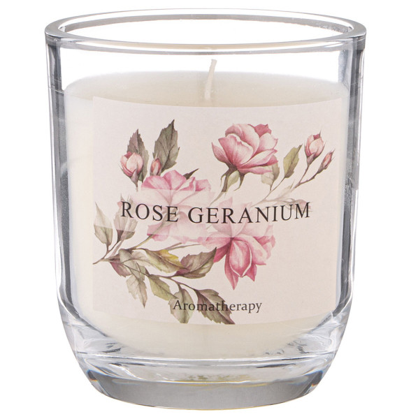Свеча ароматизированная в стакане 7,5 х 8,5 см  LEFARD &quot;Rose geranium&quot; / 348312