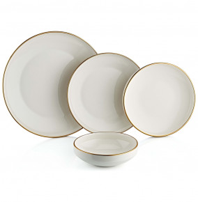 Набор тарелок 24 предмета на 6 персон  O.M.S. Collection "PORCELAIN SETS /Gold" / 284160