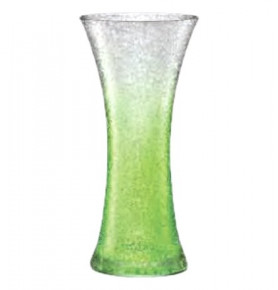 Ваза для цветов 34 см бело-зеленая  Crystalex CZ s.r.o. "Кракле" / 111373