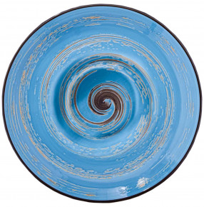 Тарелка 22,5 см глубокая голубая  Wilmax "Spiral" / 261658