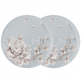 Набор тарелок 25,5 см 2 шт голубые  LEFARD "White flower" / 236291