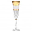 Бокалы для шампанского 190 мл 6 шт  Bohemia &quot;Анжела /МГ /Версаче золото /Каро&quot; R-G / 087324